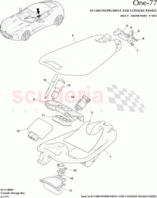 Part Diagram for Aston Martin 12023-14-6577-AA
