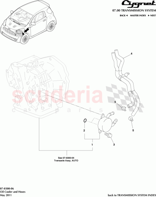 Part Diagram for Aston Martin 33490-74010