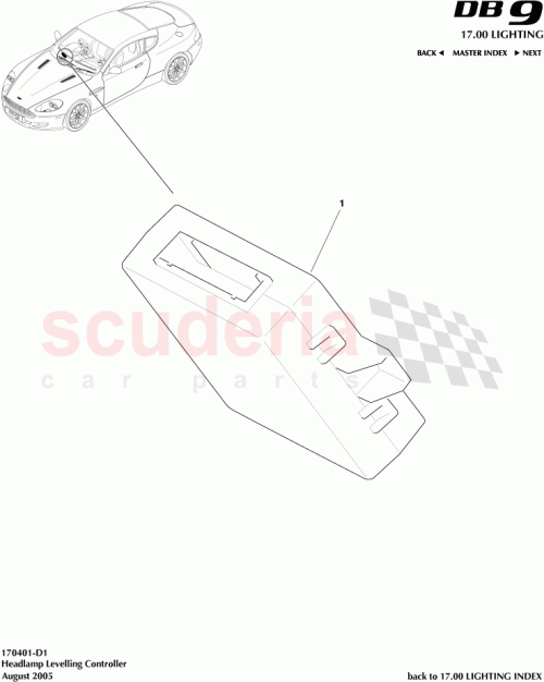 Part Diagram for Aston Martin 4G43-13K031-AC