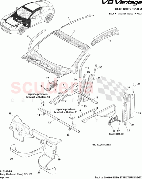 Part Diagram for Aston Martin 6G335049AD