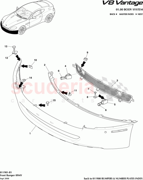 Part Diagram for Aston Martin 6G33-17626-AG