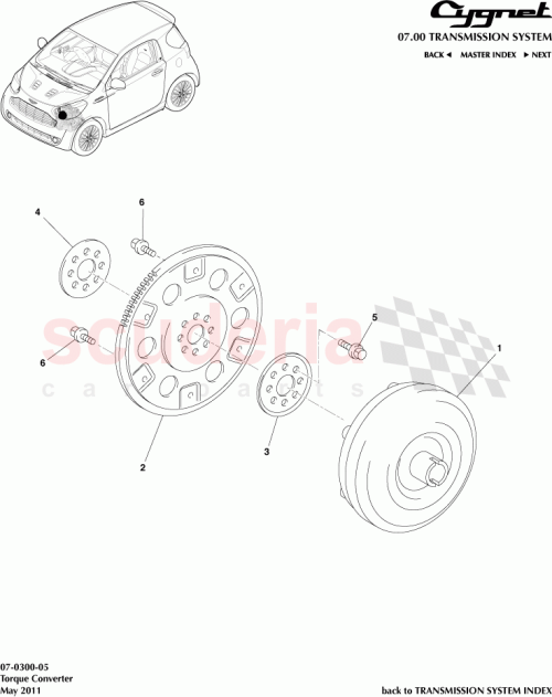 Part Diagram for Aston Martin 90105-10048