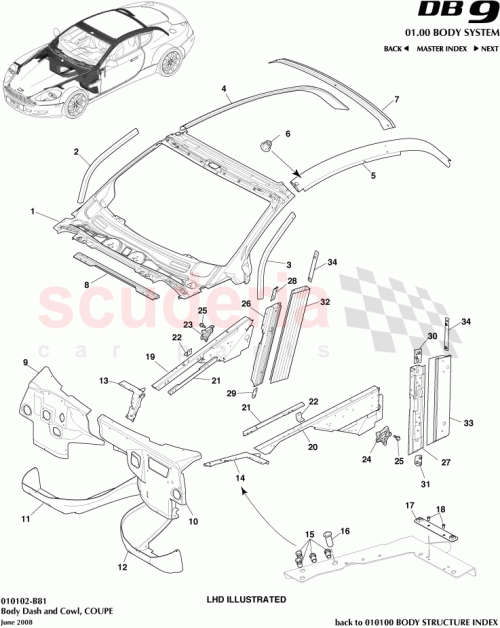 Part Diagram for Aston Martin 6G33-C18178-AB