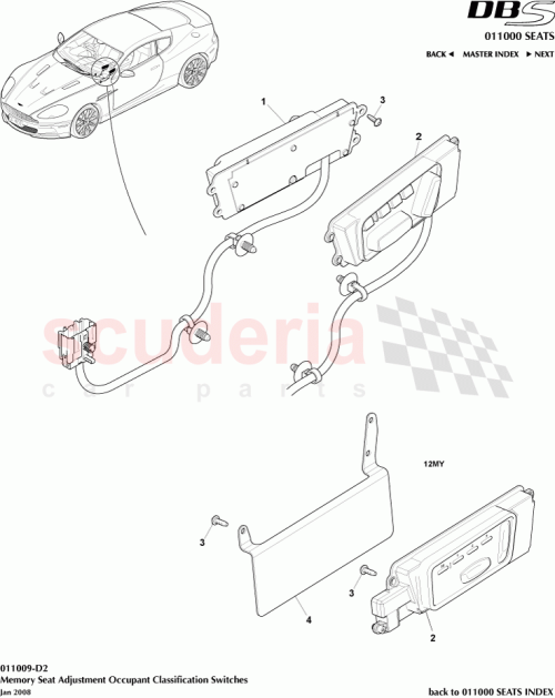 Part Diagram for Aston Martin AG43130B15AA