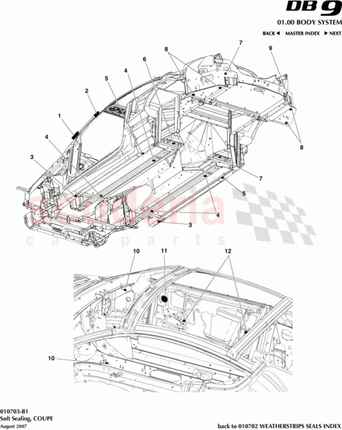 Part Diagram for Aston Martin 4G43-F280C09-AA
