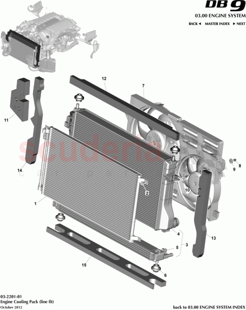Part Diagram for Aston Martin CD33-8005-BA