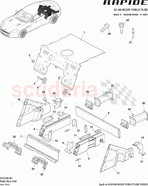 Part Diagram for Aston Martin AD43F103B44AB