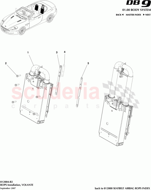 Part Diagram for Aston Martin 4G43-518C42-AC
