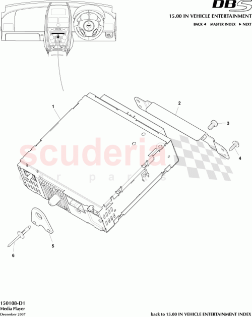 Part Diagram for Aston Martin 702293