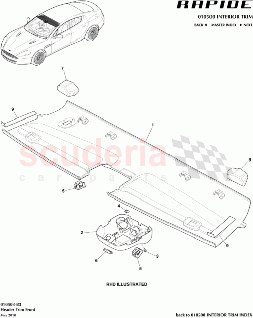 Part Diagram for Aston Martin AD4303407BEW