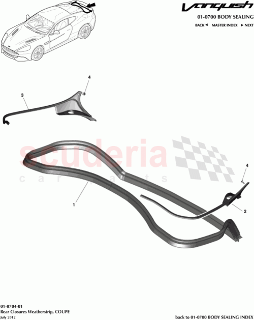 Part Diagram for Aston Martin CD33-03828-AA