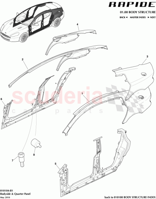 Part Diagram for Aston Martin AD43-E620011-AB