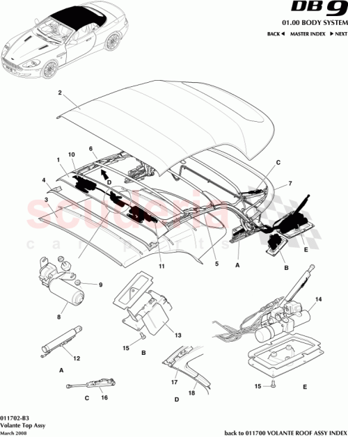 Part Diagram for Aston Martin 4G43-93-10615