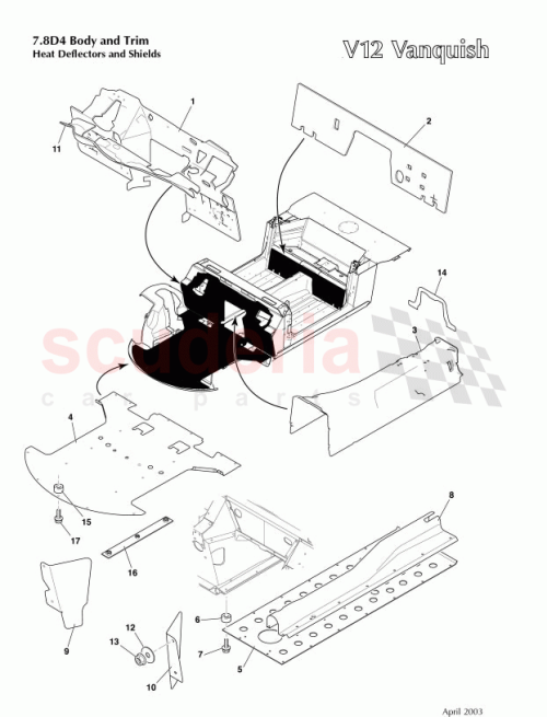 Part Diagram for Aston Martin 1R12-104112-AB