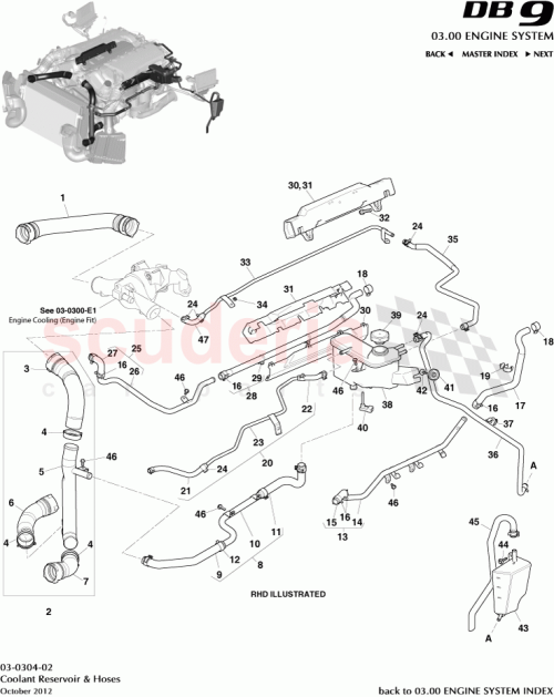 Part Diagram for Aston Martin CD33-8555-FC