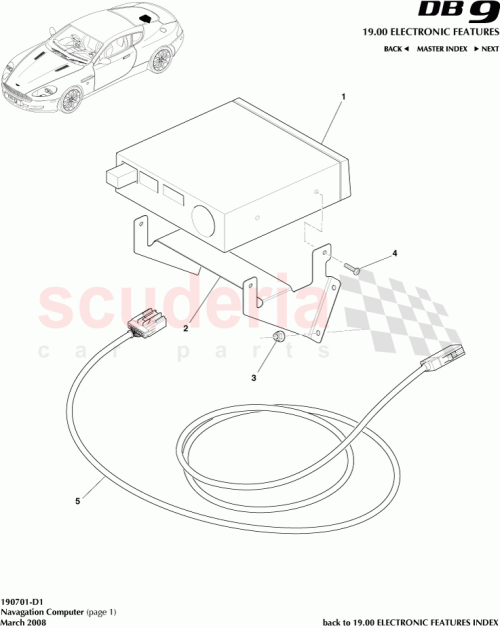 Part Diagram for Aston Martin 4G43-10E898-AJ