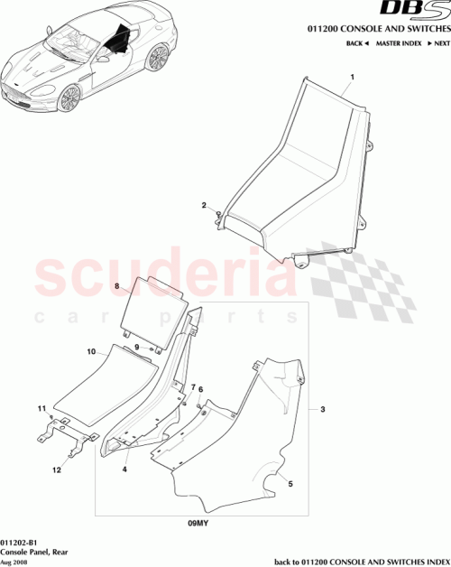 Part Diagram for Aston Martin 9D33045C62AAW