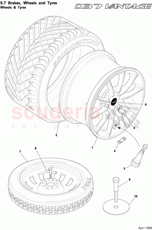 Part Diagram for Aston Martin 36-122703-AA