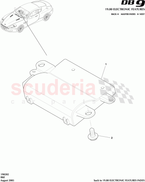Part Diagram for Aston Martin 4G43-37-10069