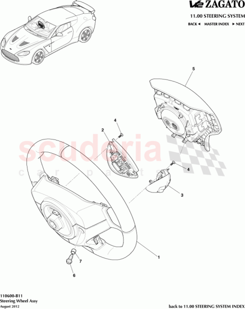 Part Diagram for Aston Martin 706224