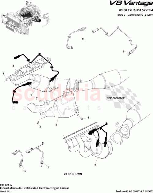 Part Diagram for Aston Martin HG33-9448-AA