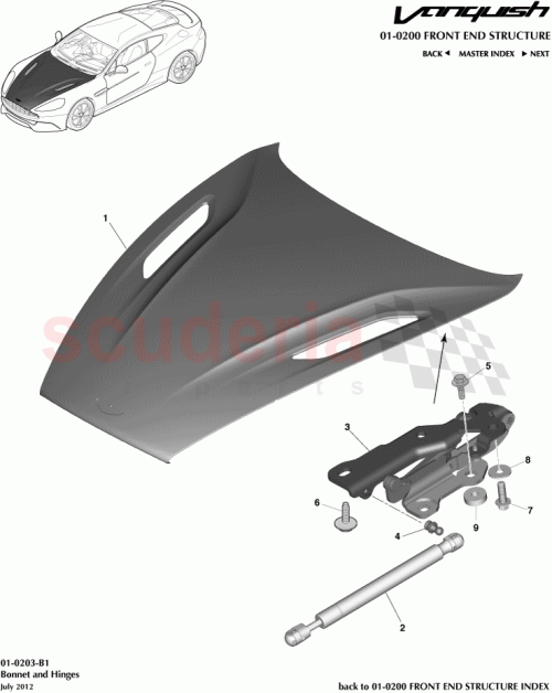 Part Diagram for Aston Martin CD33-SE16C826-AB