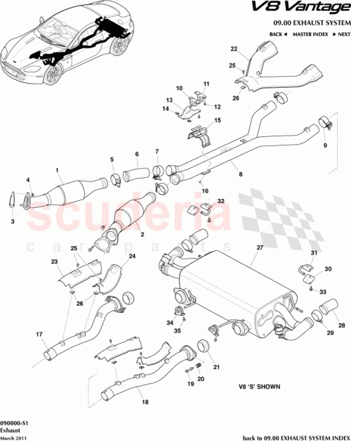 Part Diagram for Aston Martin BG33-5220-AA