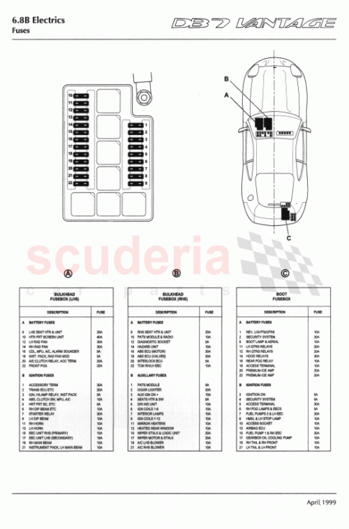 Part Diagram for Aston Martin 37-120601-AD