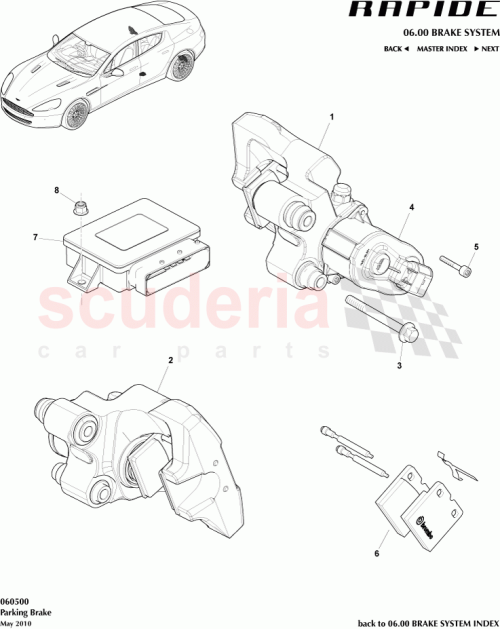 Part Diagram for Aston Martin AD43-2B926-BA