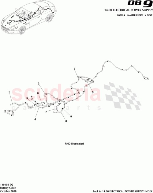 Part Diagram for Aston Martin 4G43-14301-AD