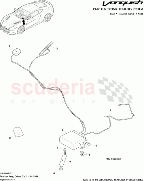 Part Diagram for Aston Martin EG33-19H309-AA