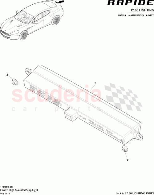 Part Diagram for Aston Martin 8G33-13N408-BC