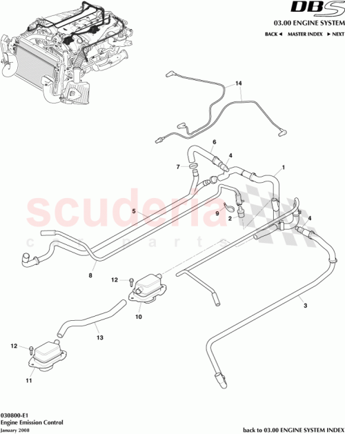 Part Diagram for Aston Martin 4G43-37-10133