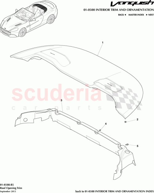 Part Diagram for Aston Martin ED33-L40409-AB