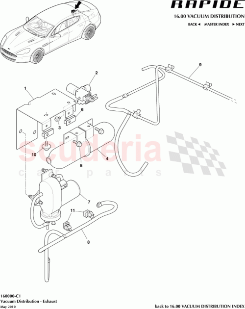 Part Diagram for Aston Martin 707004
