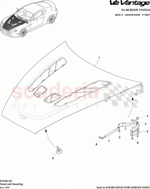 Part Diagram for Aston Martin 91AB-16C618-AA