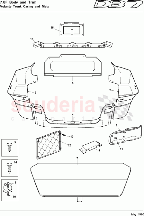 Part Diagram for Aston Martin 83111296AAW