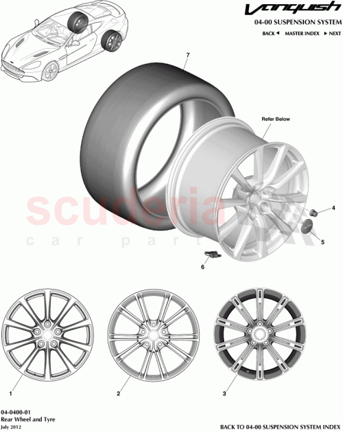 Part Diagram for Aston Martin CD33-9965G-GA