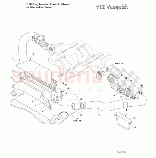 Part Diagram for Aston Martin 1R12-121428-AC-PK