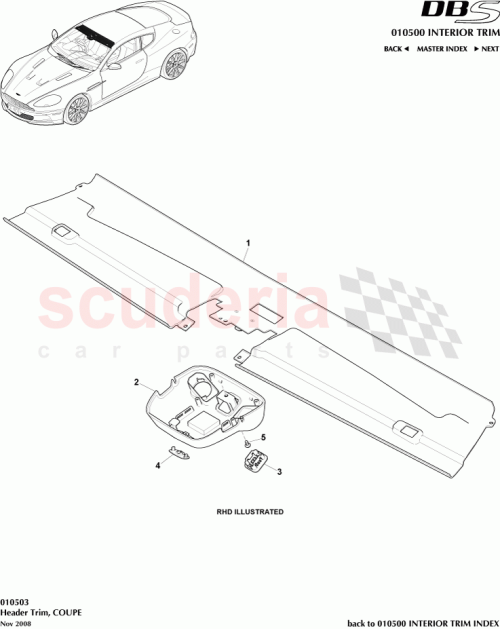 Part Diagram for Aston Martin 8D3303408ADW