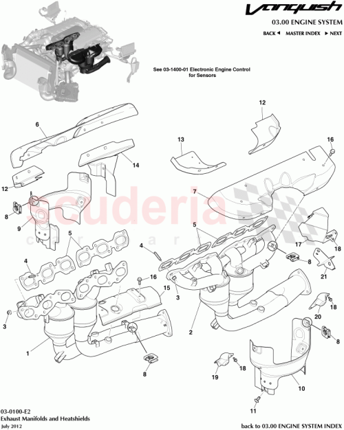 Part Diagram for Aston Martin CD33-5G232-AA