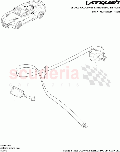 Part Diagram for Aston Martin CD33-611B68-DBW