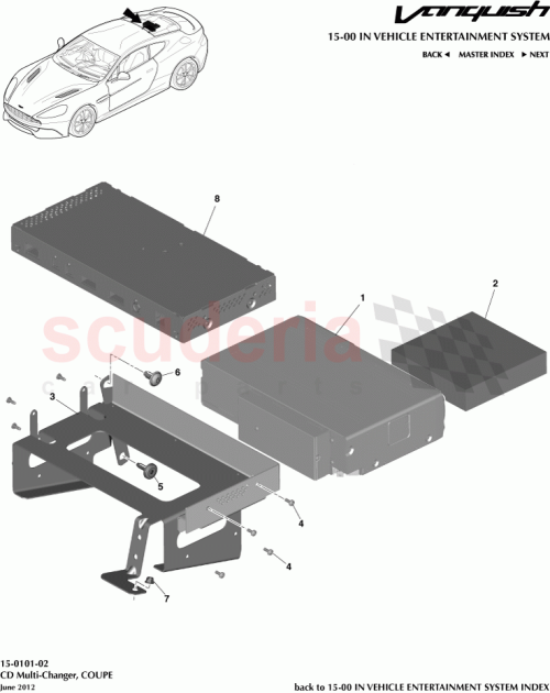 Part Diagram for Aston Martin 5H22-18C833-BA