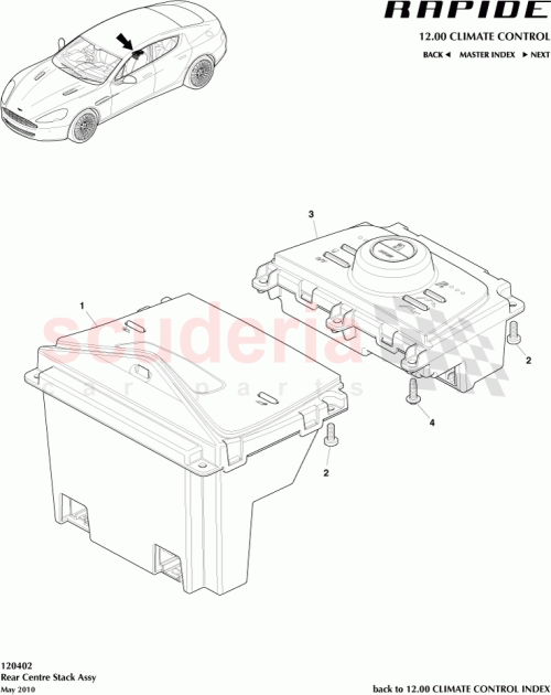 Part Diagram for Aston Martin AD43-7440-BC