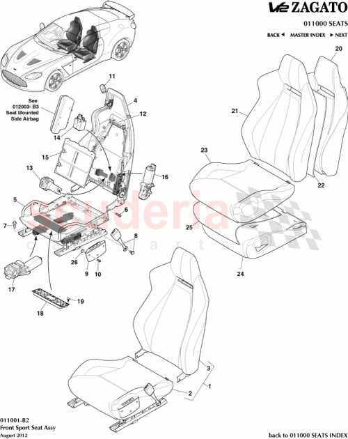 Part Diagram for Aston Martin AD23-60008-BCW