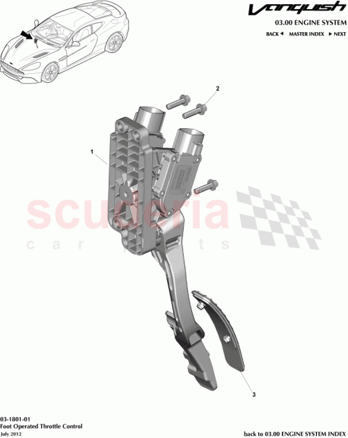 Part Diagram for Aston Martin CD33-9F836-AB