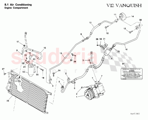 Part Diagram for Aston Martin 1R12-891405-AA