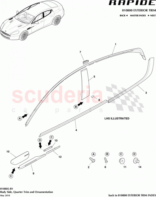 Part Diagram for Aston Martin AD43-280B62-AB