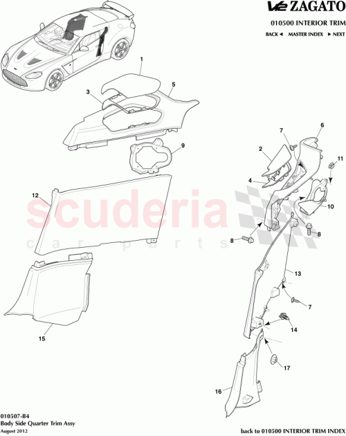 Part Diagram for Aston Martin 6G33-312A07-AEW