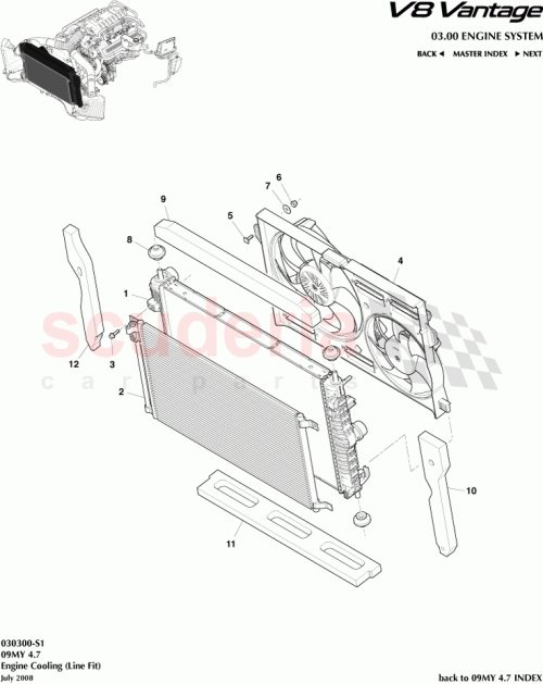 Part Diagram for Aston Martin 9G33-F8B171-AB